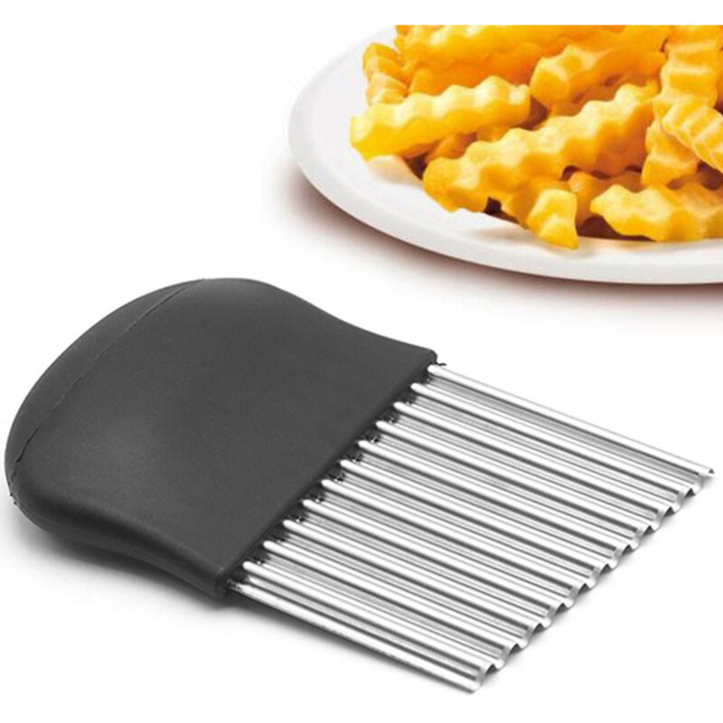 foto del prodotto trade shop traesio taglia affetta piega modella patate patine fritte ondulate effetto chips 