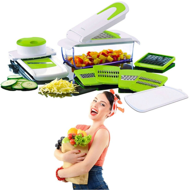 foto del prodotto trade shop traesio tagliaverdure 7 in 1 frutta trita affetta casa cucina verdure taglia tutto 