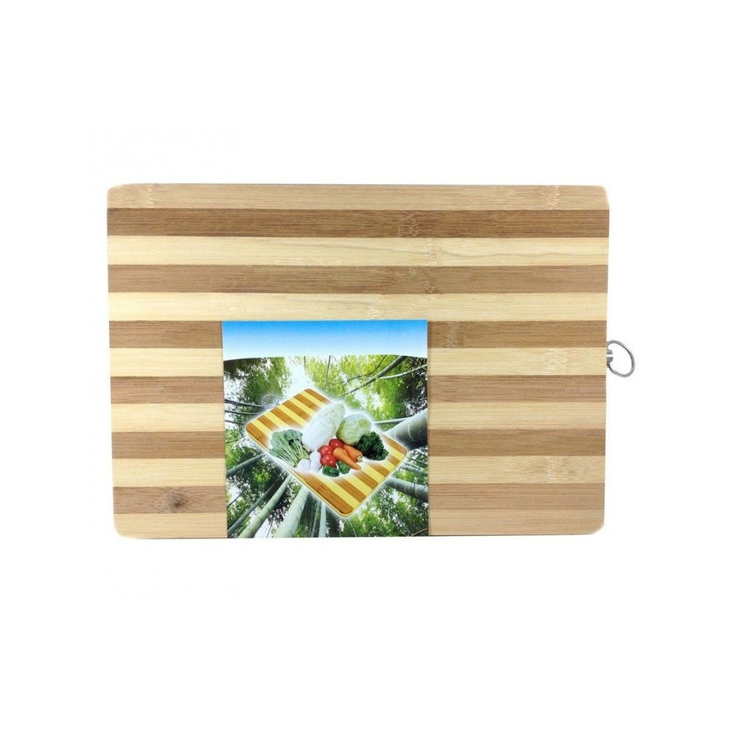foto del prodotto trade shop traesio tagliere in legno per pane in bamboo 20 x 30 cm per cucine casa viaggio 