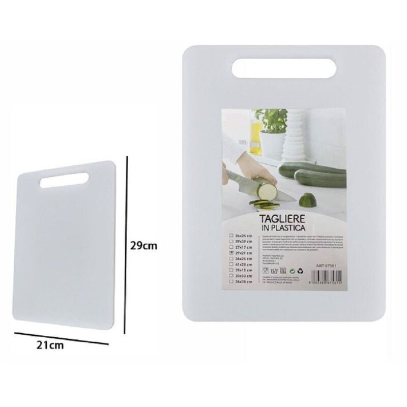 foto del prodotto trade shop traesio tagliere in plastica con manico 21 x 30 cm tagliare verdure frutta cucina 67581 