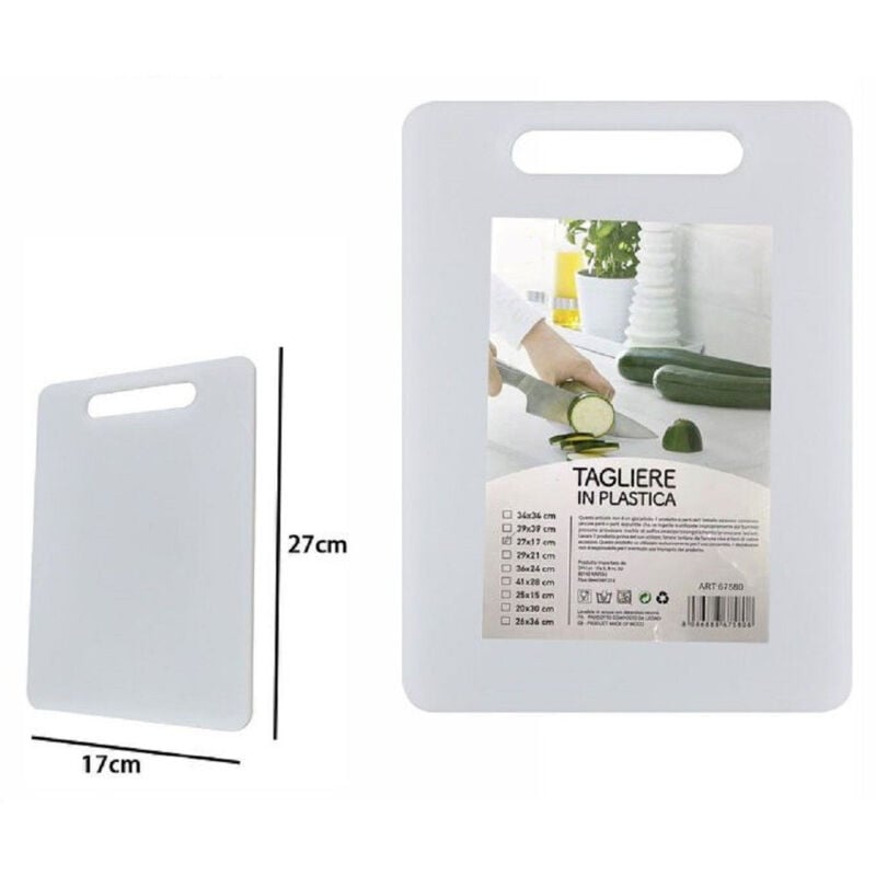 foto del prodotto trade shop traesio tagliere in plastica con manico 27 x 17 cm tagliare verdure frutta cucina 67580 