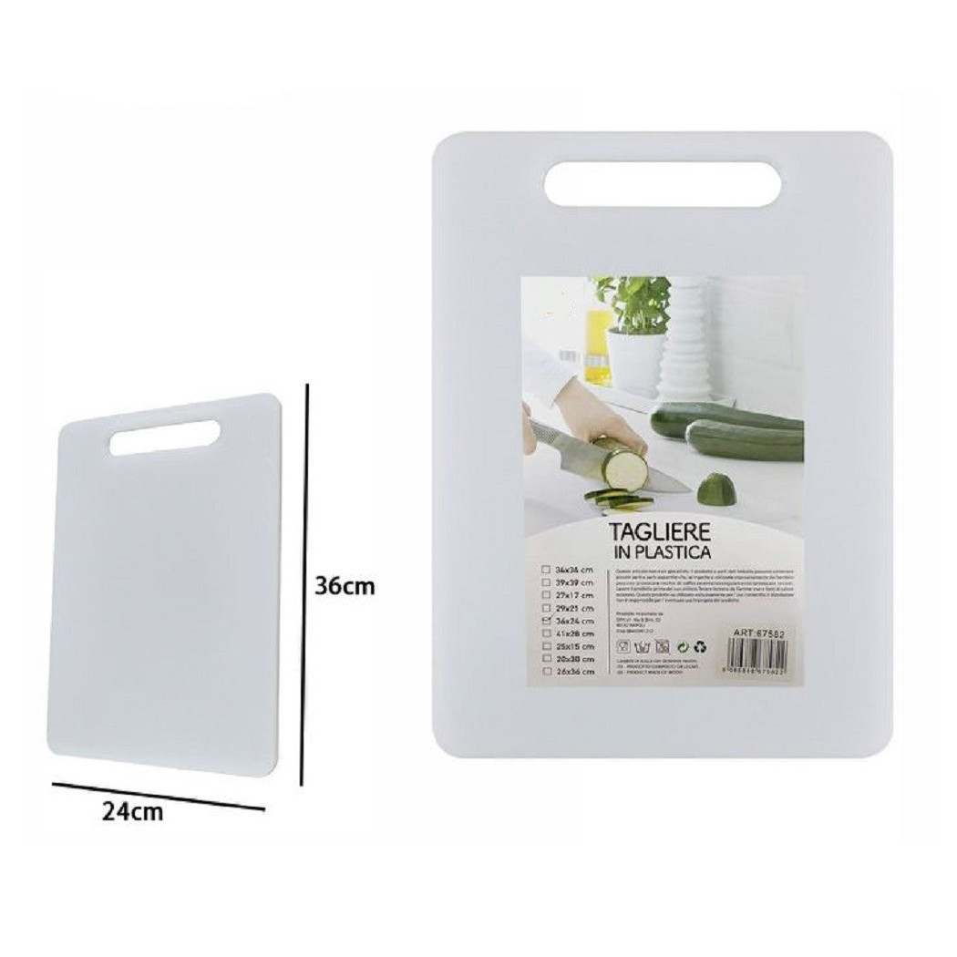 foto del prodotto trade shop traesio tagliere in plastica con manico 36 x 24 cm tagliare verdure frutta cucina 67582 