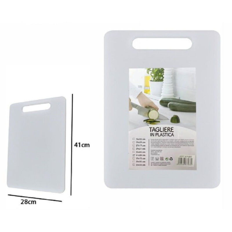 foto del prodotto trade shop traesio tagliere in plastica con manico 41 x 28 cm tagliare verdure frutta cucina 67583 