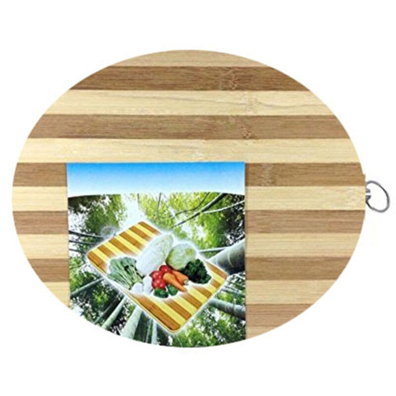 foto del prodotto trade shop traesio tagliere tondo 25 cm diametro in bambu legno bamboo naturale affettare 