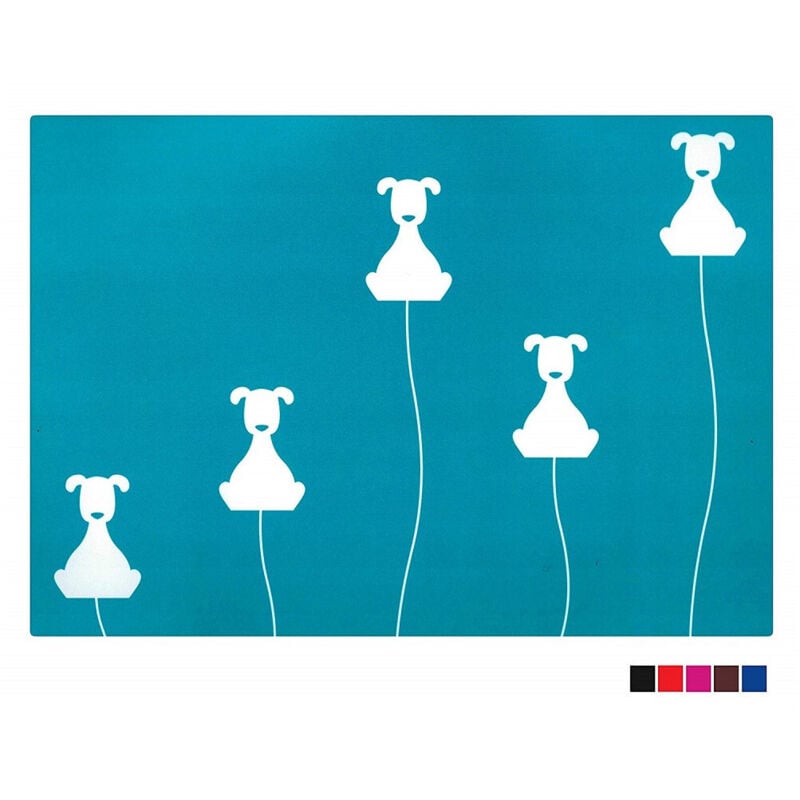 foto del prodotto trade shop traesio tappetini antiscivolo sotto ciotola 2 pz. 40x30cm tappeto no slip per cane gatto 
