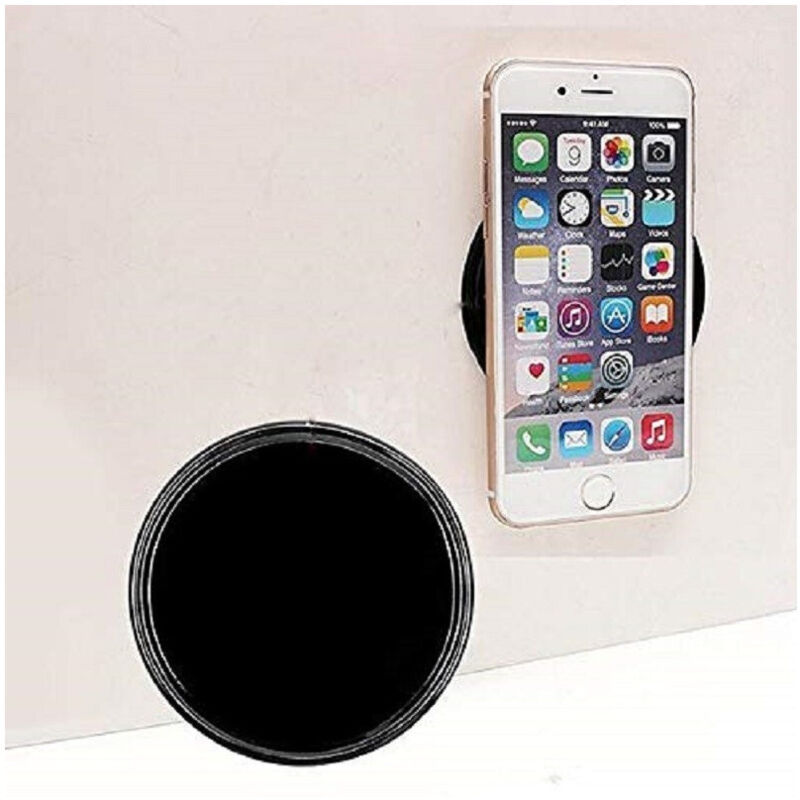 foto del prodotto trade shop traesio tappetino antiscivolo in silicone tondo auto base adesivo cruscotto poggia smartphone 