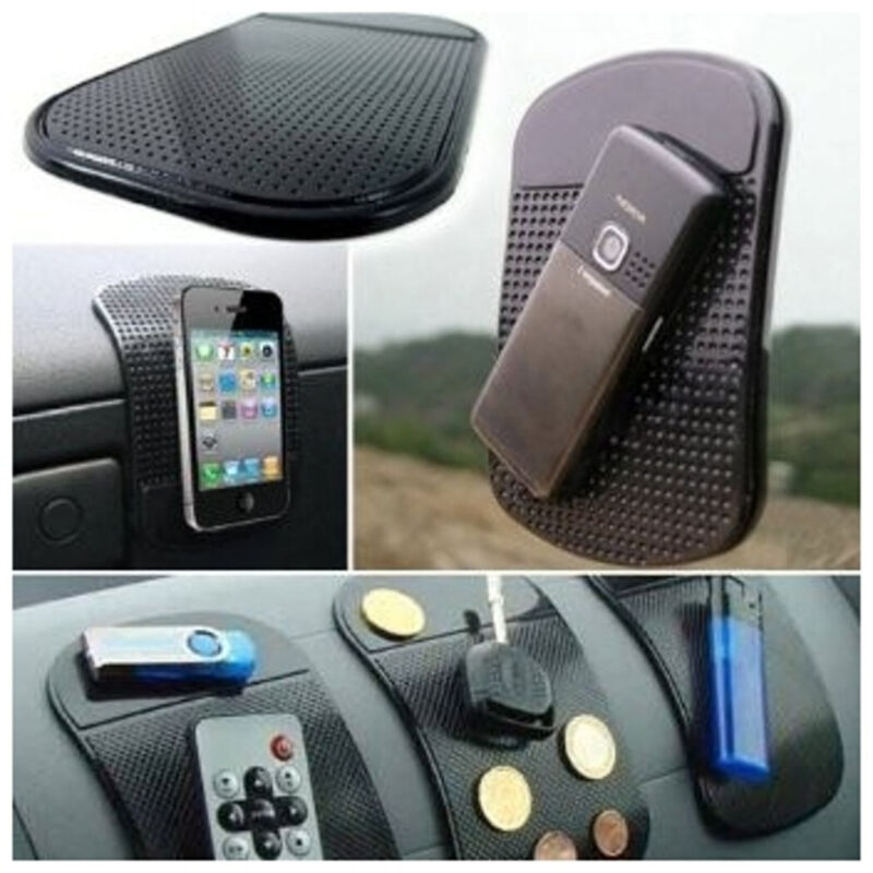 foto del prodotto trade shop traesio tappetino auto antiscivolo base adesivo per cruscotto silicone poggia cellulare 