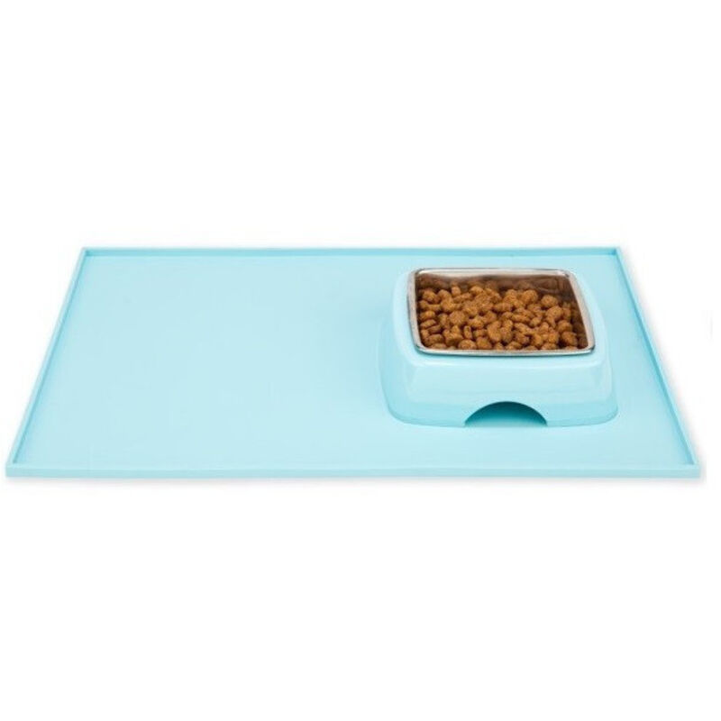 foto del prodotto trade shop traesio tappetino ciotola cane gatto acqua cibo piatto vassoio anti sporco pulito 