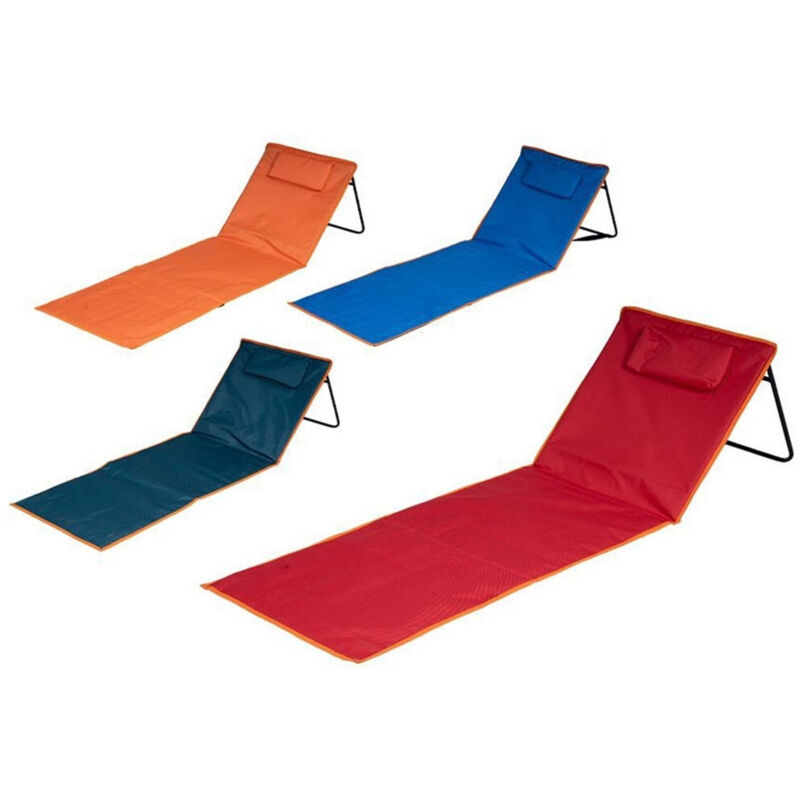 foto del prodotto trade shop traesio tappetino da spiaggia 160x53cm pieghevole stuoia prendisole con cuscino 4 colori 6624013 
