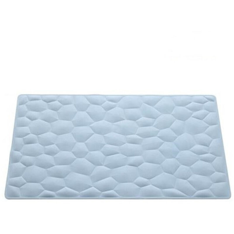 foto del prodotto trade shop traesio tappeto doccia antiscivolo tappetino in tessuto effetto pietre bianco 40 x 70 cm 