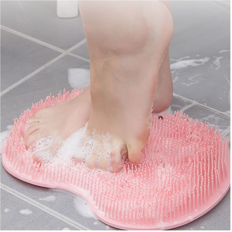 foto del prodotto trade shop traesio tappeto spazzola piedi schiena scrubber bagno antiscivolo tappetino doccia 30x22 