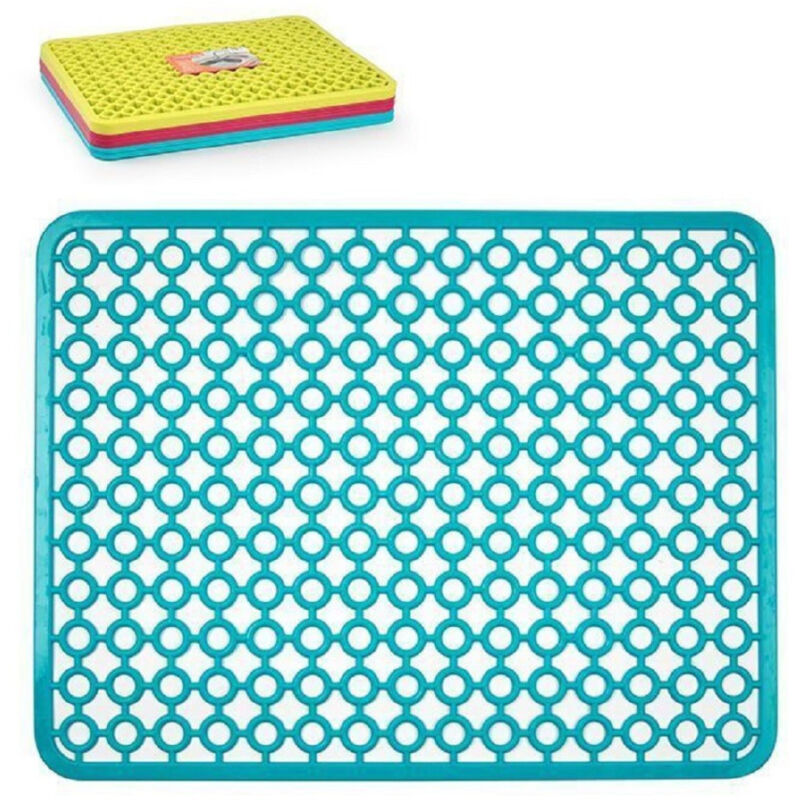 foto del prodotto trade shop traesio tappeto tappetino per lavello in plastica rettangolare cucina colorati 11920 