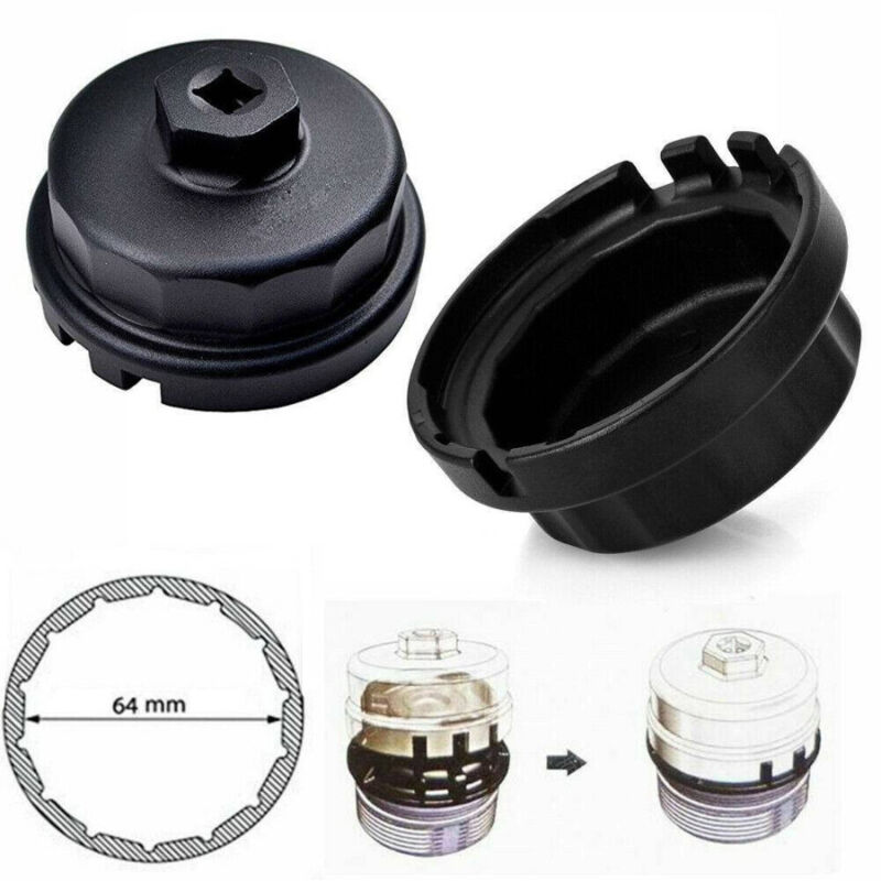 foto del prodotto trade shop traesio tappo chiave a tazza per rimozione filtro olio versione 14 flap cap2 3 8 64mm 