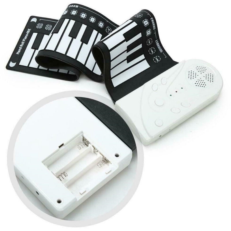 foto del prodotto trade shop traesio tastiera pianola elettronica pianoforte musicale pieghevole 49 tasti q gq001 
