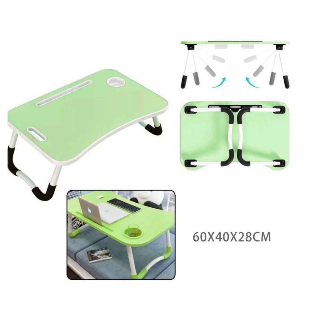 foto del prodotto trade shop traesio tavolino pieghevole verde supporto computer portatile laptop salvaspazio casa 