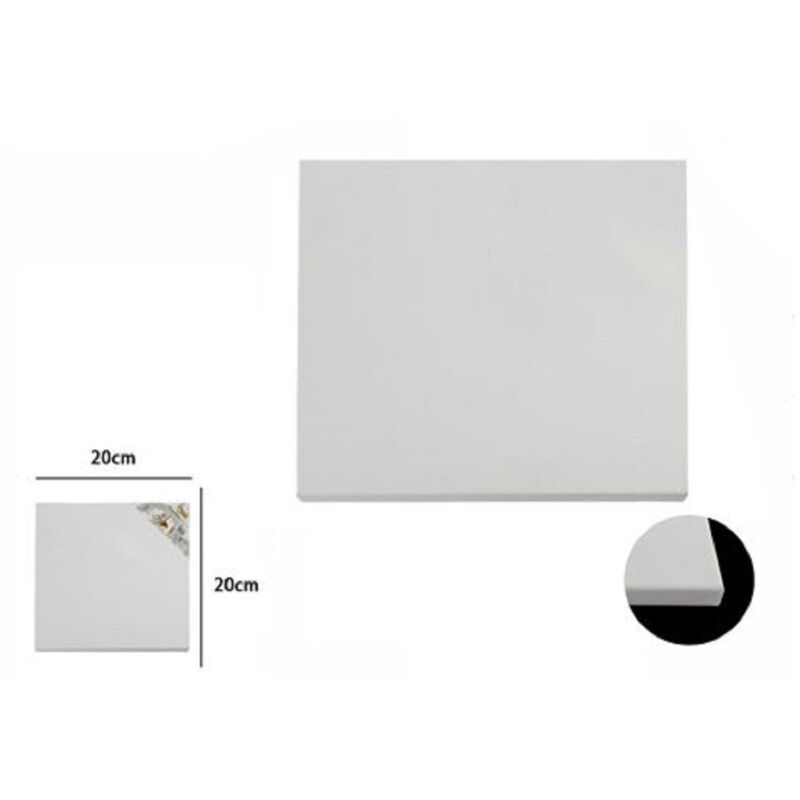 foto del prodotto trade shop traesio tela telaio per pittura bianco 20x20x1.5 cm quadrato universale artisti 53414a 