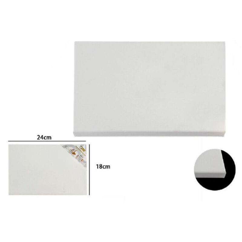 foto del prodotto trade shop traesio tela telaio pittura bianco 24x18x1.5cm rettangolare universale artisti 53412a 