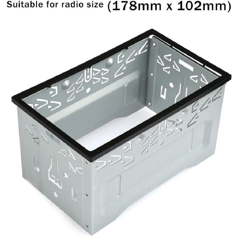 foto del prodotto trade shop traesio - telaio montaggio per autoradio in metallo universale 2 din gps lettore dvd auto -