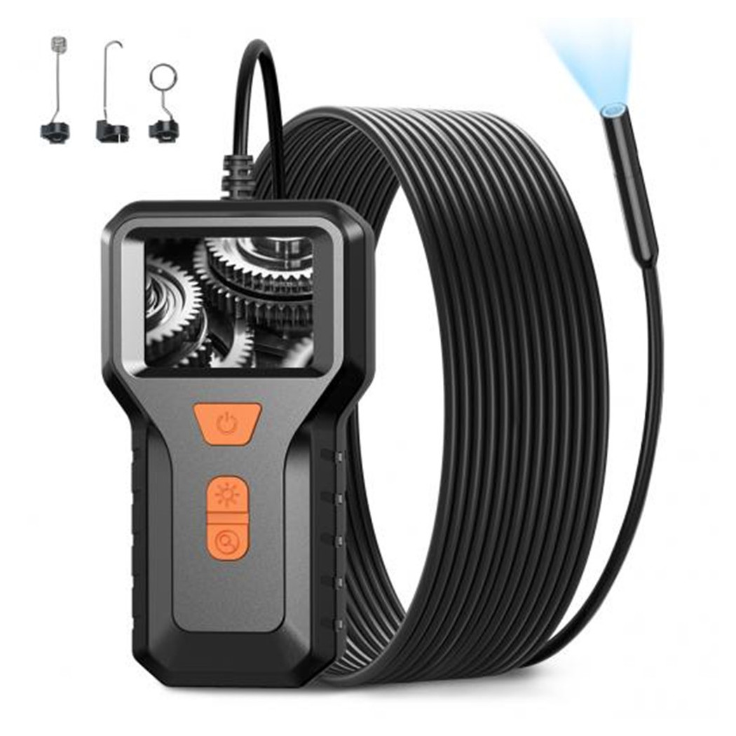foto del prodotto trade shop traesio telecamera endoscopica ispezione cavo 5mt immagine 1080p batteria 2600mah 8 led 