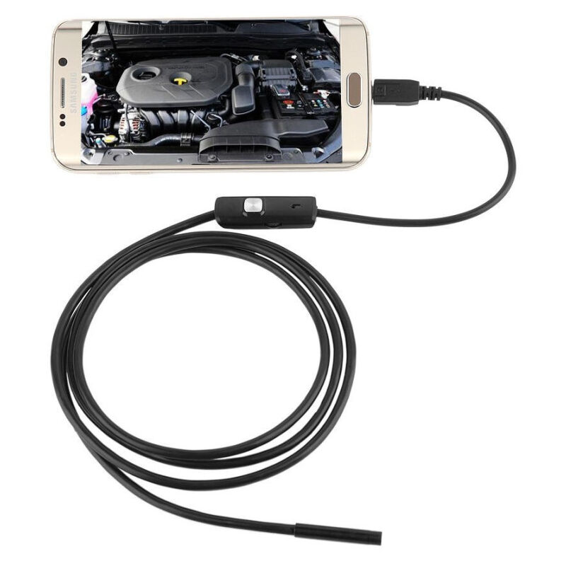 foto del prodotto trade shop traesio telecamera endoscopica ispezione micro usb per android con funzione otg 2mt 