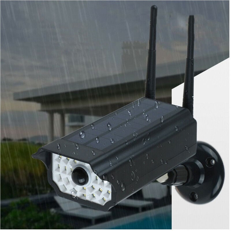 foto del prodotto trade shop traesio telecamera finta pannello solare con sensore di movimento 30 led faretto 17549 3 