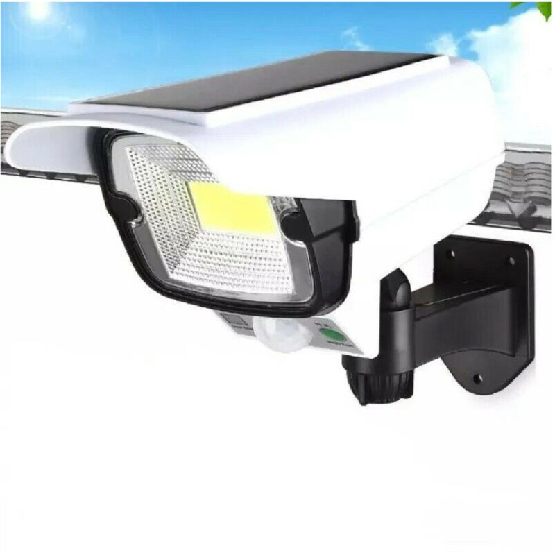 foto del prodotto trade shop traesio - telecamera finta pannello solare sensore di movimento faretto led smd jlp-2176a -