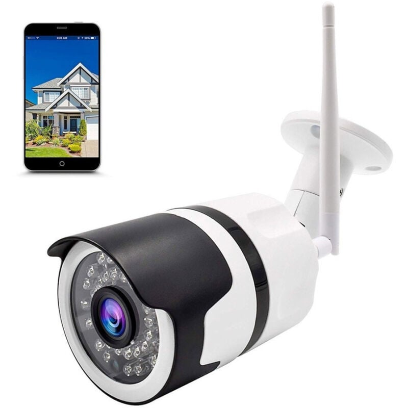 foto del prodotto trade shop traesio telecamera ip camera hd wireless led ir infrarossi ipcam tf 36 led esterno 