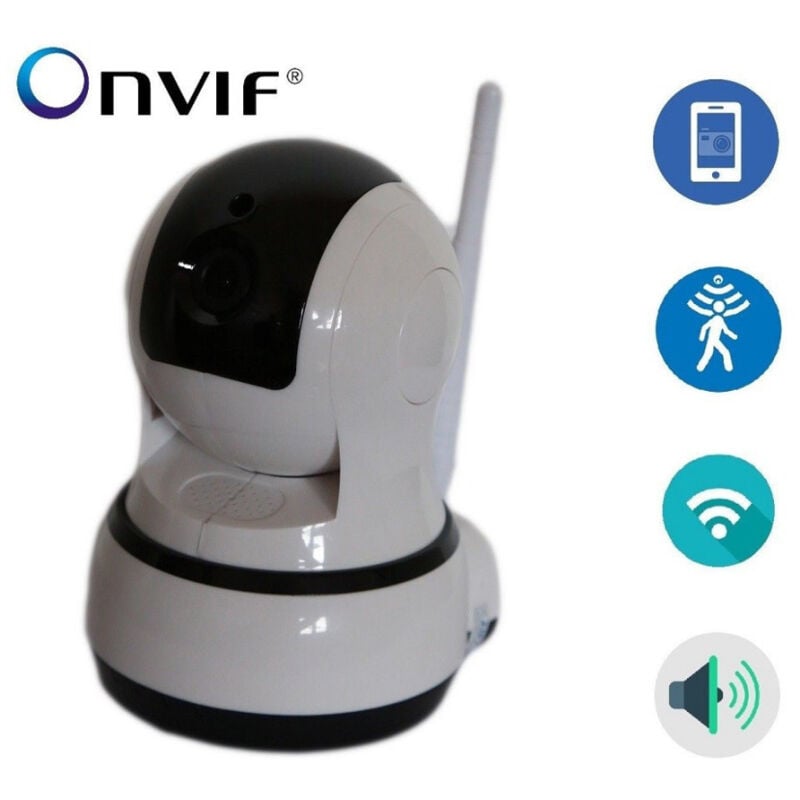 foto del prodotto trade shop traesio telecamera ip motorizzata wireless led ir hd 720p wifi rete lan onvif 