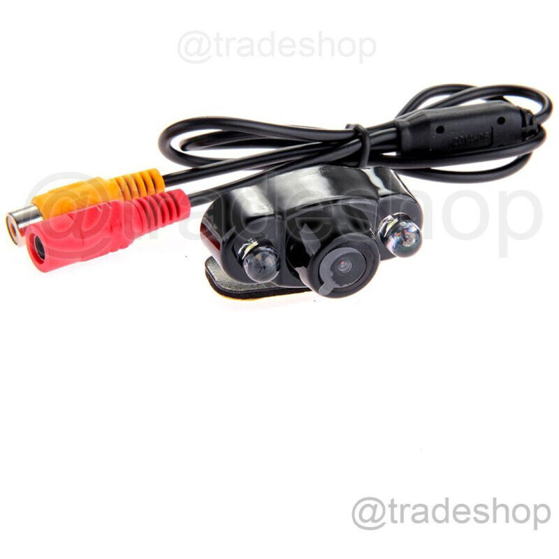 foto del prodotto trade shop traesio - telecamera retromarcia auto camper furgone 2 led smd staffata retrocamera -