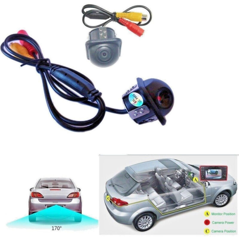 foto del prodotto trade shop traesio - telecamera retromarcia auto retrocamera camper impermeabile 170 480 tvl ip68 -