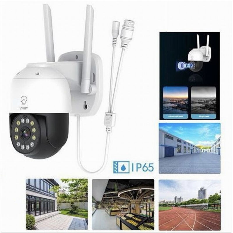 foto del prodotto trade shop traesio telecamera smart wifi wireless sorveglianza motorizzata ptz esterno tv 9825f 2mp 