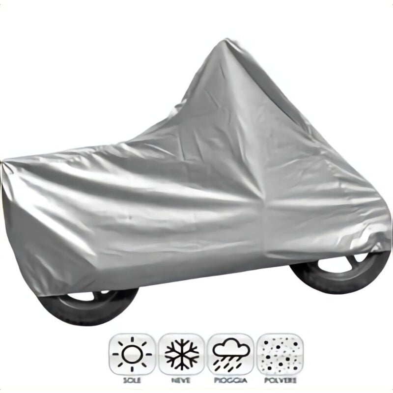 foto del prodotto trade shop traesio telo coprimoto scooter grigio 205x105x125 xl cover copri moto anti pioggia neve 