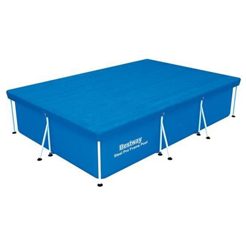 foto del prodotto trade shop traesio - telo di copertura per piscina fuori terra rettangolare da 300 x 201 x 66cm 58106 -