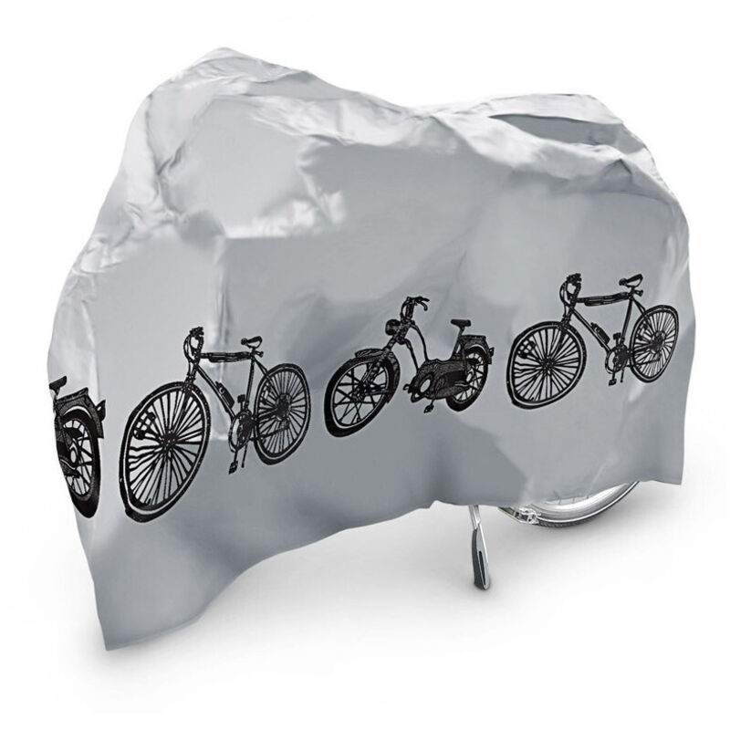 foto del prodotto trade shop traesio - telo protettivo biciclette bici moto scooter impermeabile 185x97 grigio lavabile -