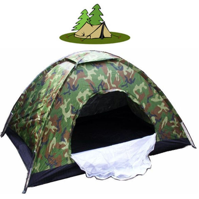 foto del prodotto trade shop traesio - tenda campeggio canadese 2 posti mare camping con zanzariera sacca trasporto -
