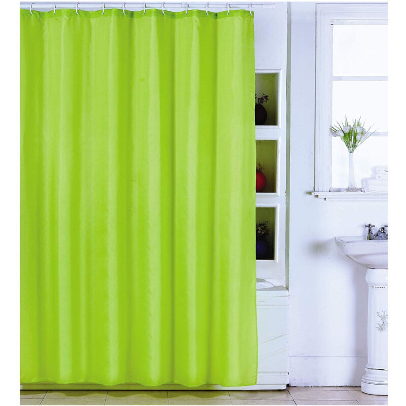 foto del prodotto trade shop traesio tenda doccia verde in poliestere 180x200 cm tendina vasca bagno 
