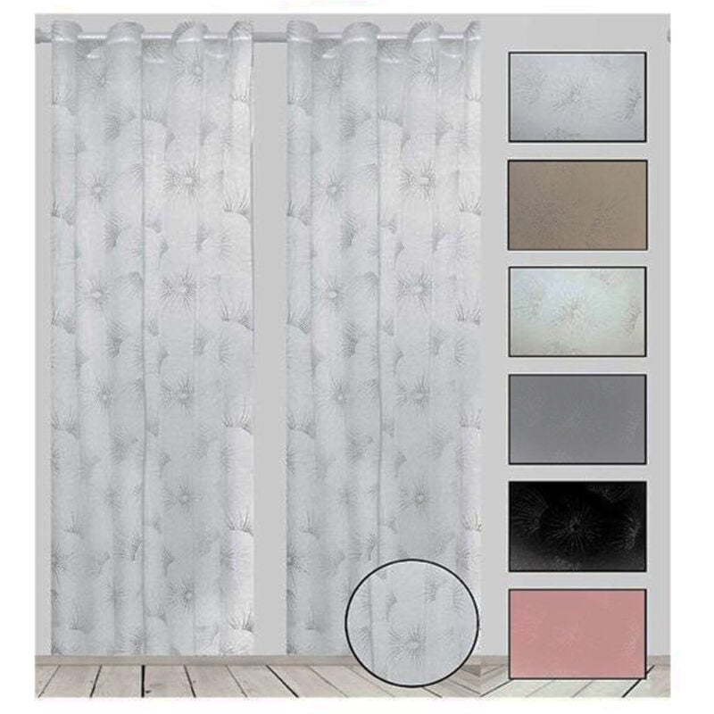 foto del prodotto trade shop traesio tenda karan pannello singolo 8 borchie porta finestra cucina bastone 140x280 cm 