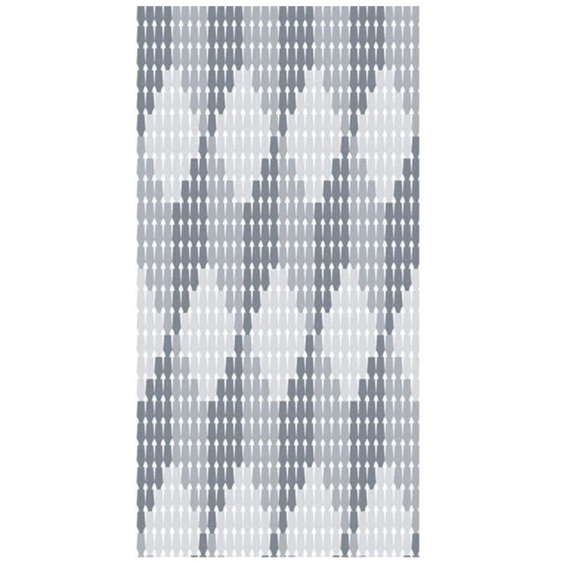 foto del prodotto trade shop traesio - tenda moschiera con piastrine bicolore bianco-grigia in pvc 120x230cm tpl71 017346 -