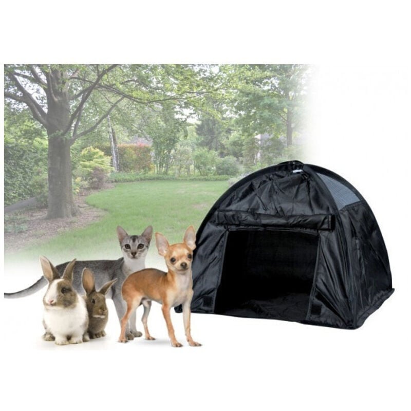 foto del prodotto trade shop traesio - tenda pop up per animali di piccola taglia 36 x 36 x 36 cm con finestra -