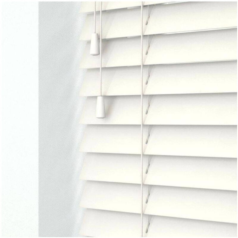 foto del prodotto trade shop traesio tenda veneziana da interno casa para sole effetto legno colore bianco 60x175cm 