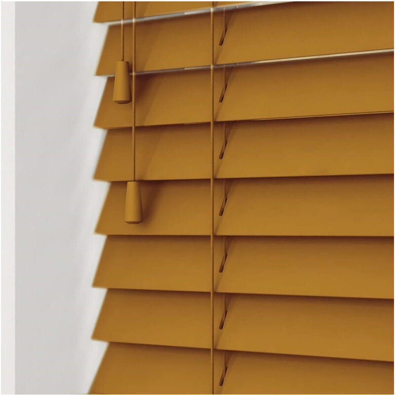 foto del prodotto trade shop traesio tenda veneziana da interno casa sole effetto legno colore teak 100x160cm 