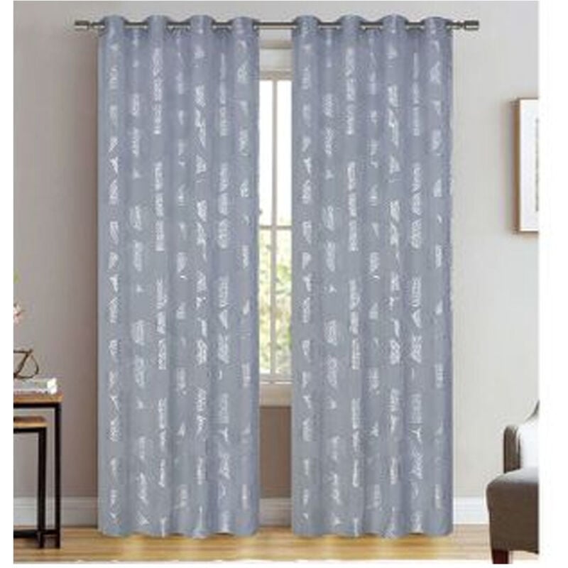 foto del prodotto trade shop traesio - tenda zabty cuori pannello singolo 8 borchie porta finestra bastone 140x280 cm -