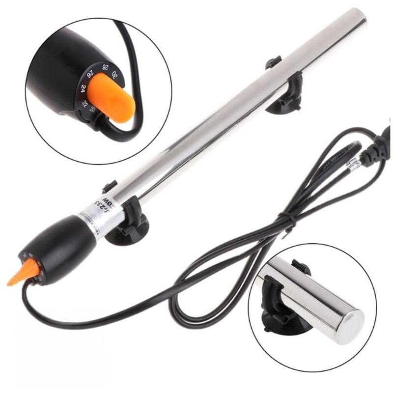 foto del prodotto trade shop traesio termo riscaldatore per acquario 500 w termoregolatore con termostato in acciaio 