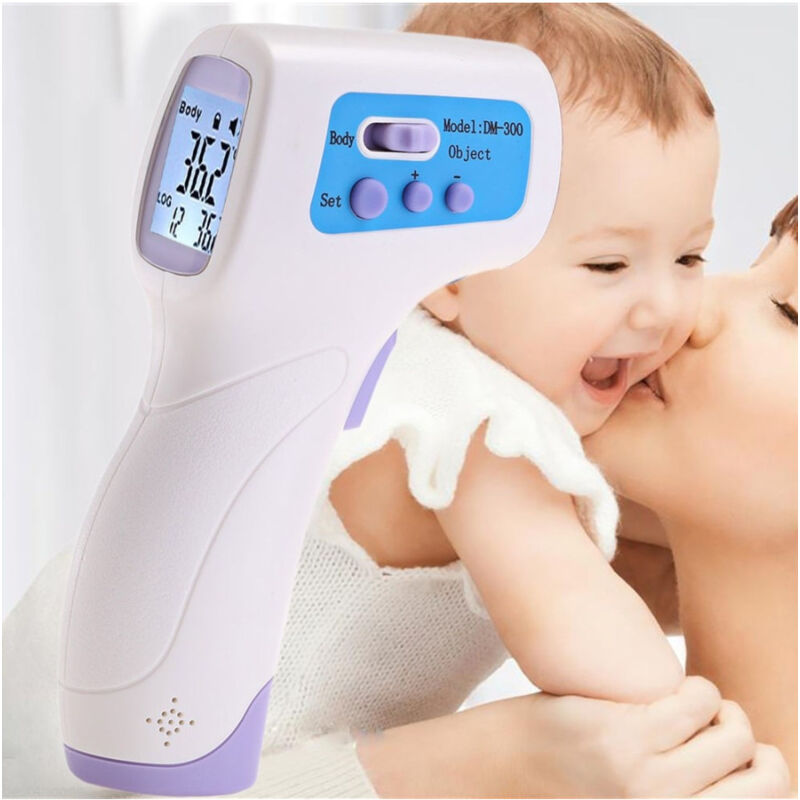 foto del prodotto trade shop traesio termometro dm300 infrarossi digitale per bambini adulti con display lcd 