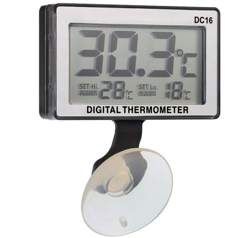 foto del prodotto trade shop traesio - termometro lcd digitale ventosa sommergibile allarme alta bassa acquario pesci -