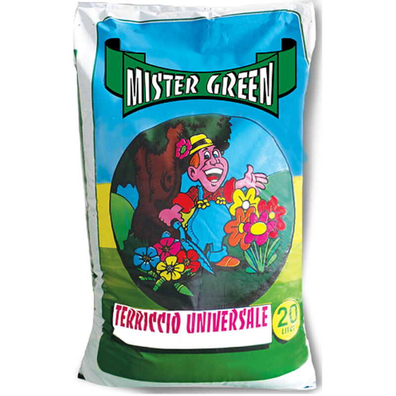 foto del prodotto trade shop traesio - terriccio universale mister green 20 litri per piante fiori bulbi terra orto -
