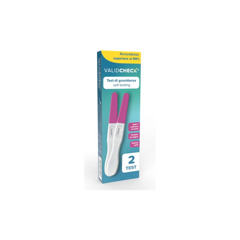 foto del prodotto trade shop traesio test di gravidanza validcheck self testing incinta bambino confezione da 2 pezzi 