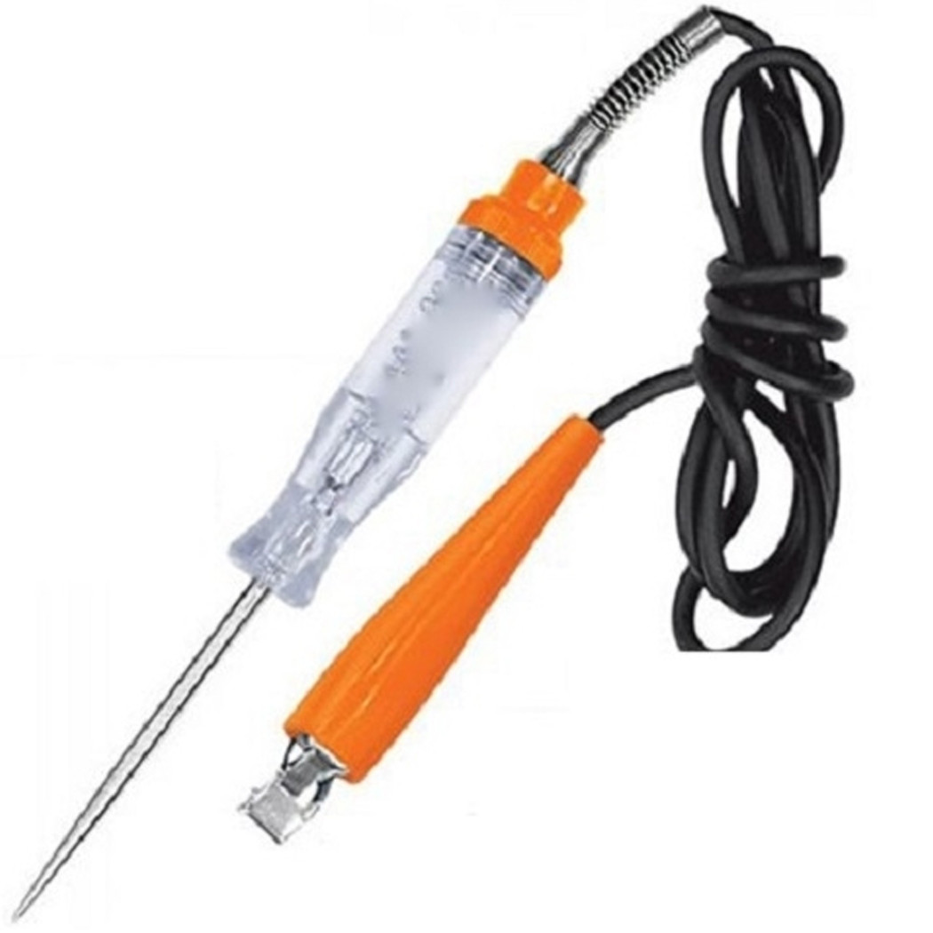 foto del prodotto trade shop traesio tester penna circuiti 1522 punta acciaio manico plastica tensione con clip auto 