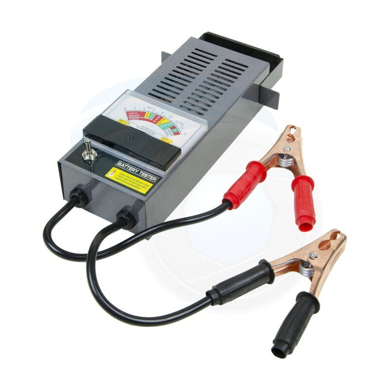 foto del prodotto trade shop traesio tester portatile per controllo batteria auto moto da 100 amp a 6v e 12v con cavi 