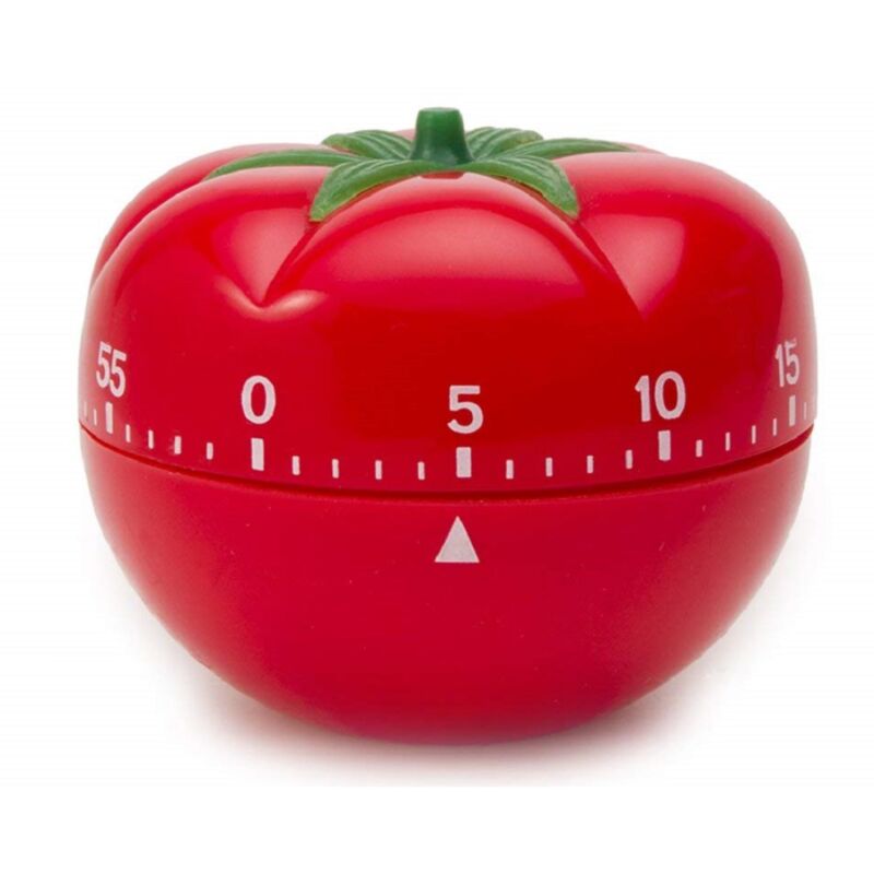 foto del prodotto trade shop traesio timer analogico pomodoro 60 minuti orologio da cucina retro allarme sonoro rosso 